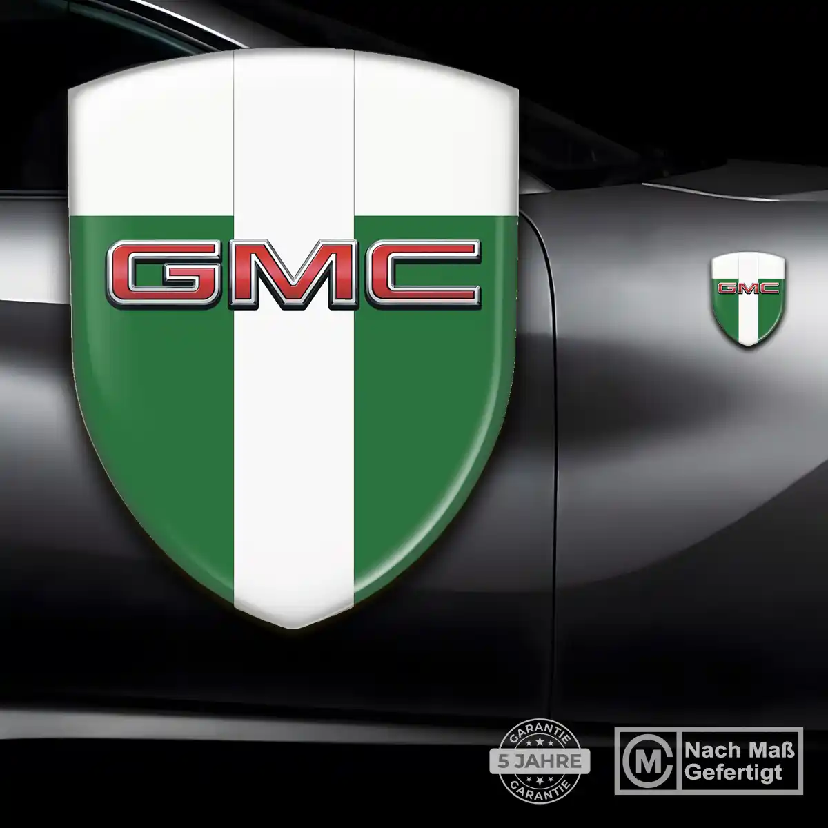 GMC Silikon Aufkleber Wappen Premium-Edition
