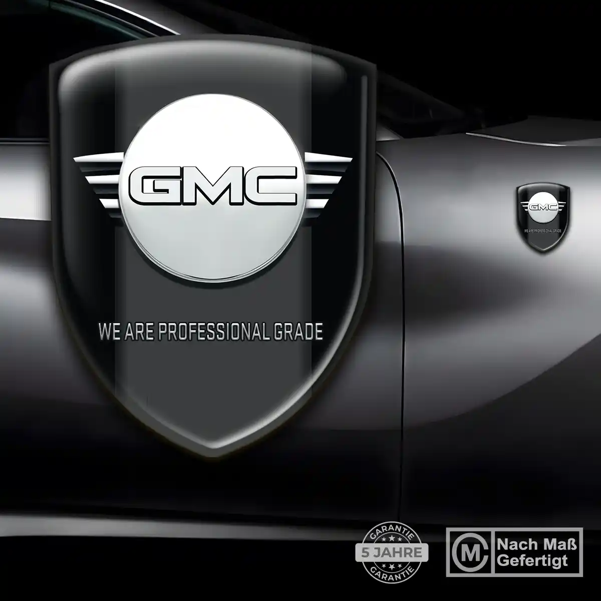 GMC Silikon Aufkleber Wappen Premiumqualität