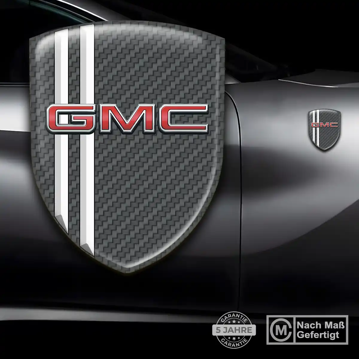 GMC Silikon Aufkleber Wappen Stilvolles Design