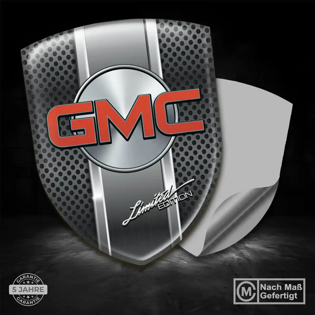 GMC Silikon Aufkleber Wappen Tuningfahrzeug