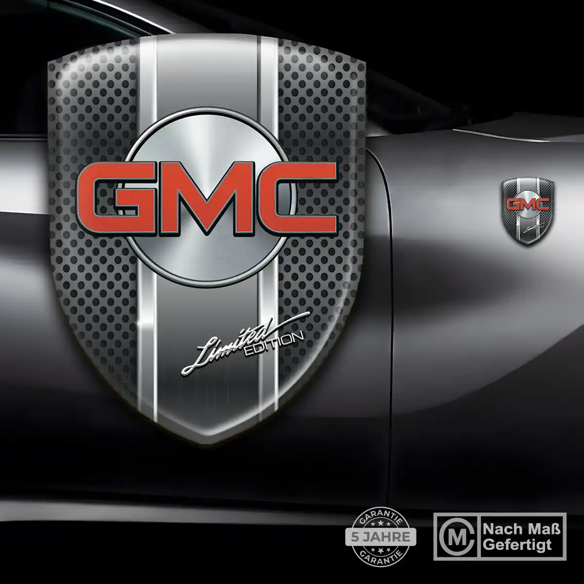 GMC Silikon Aufkleber Wappen Tuningfahrzeug