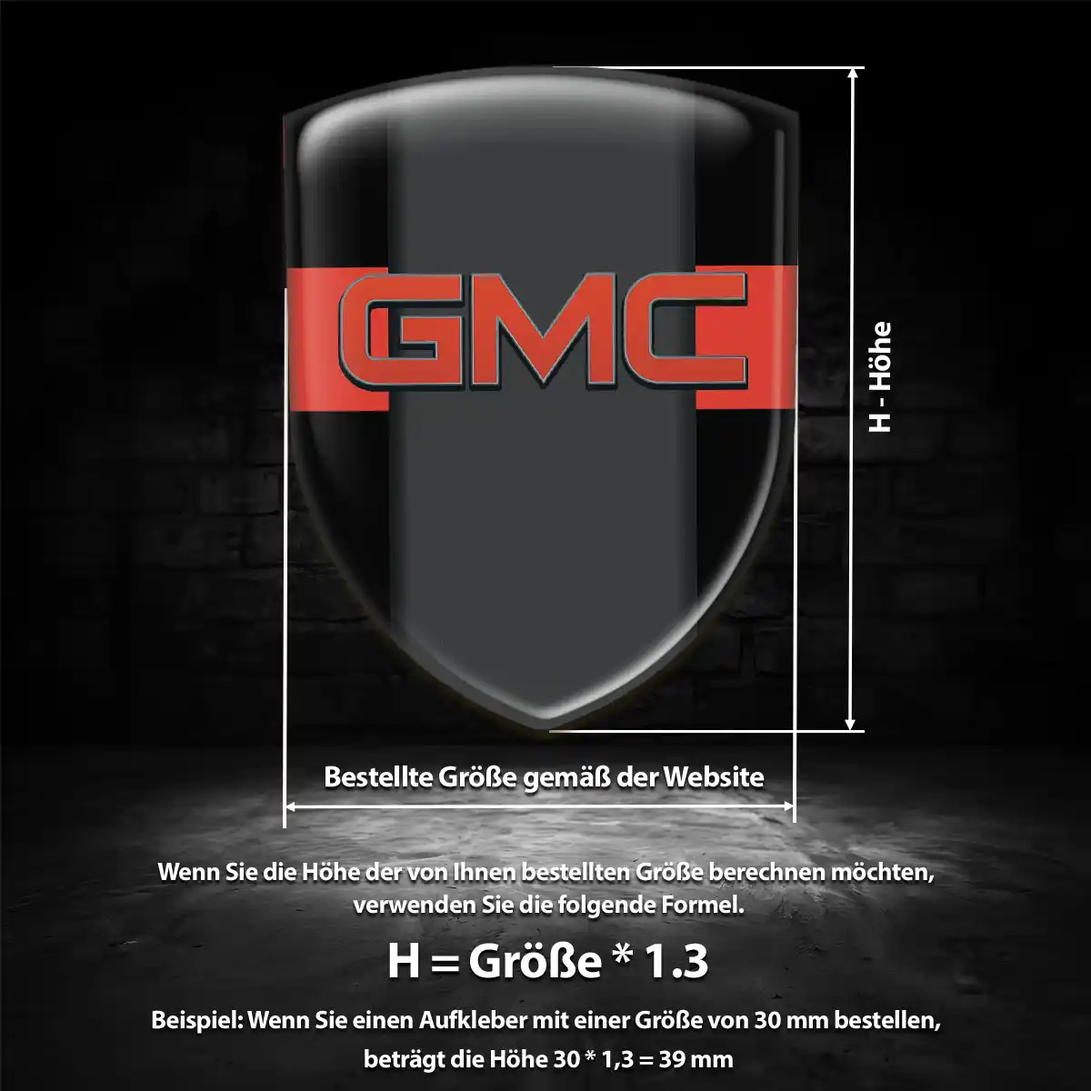 GMC Wappen Aufkleber Auto Edles Design