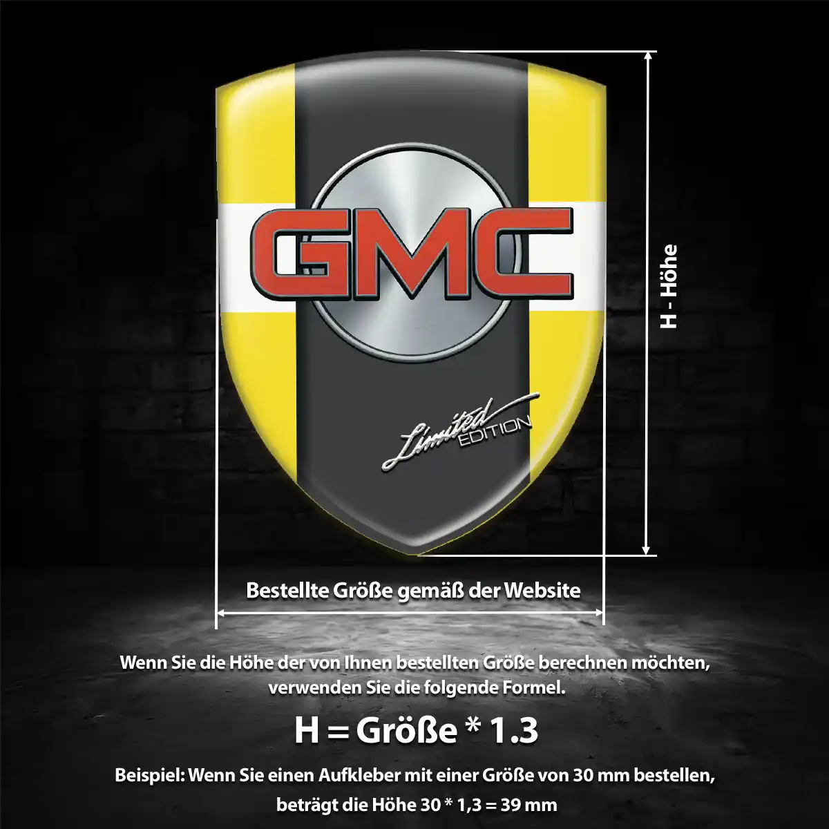 GMC Wappen Aufkleber Auto Elegantes Design