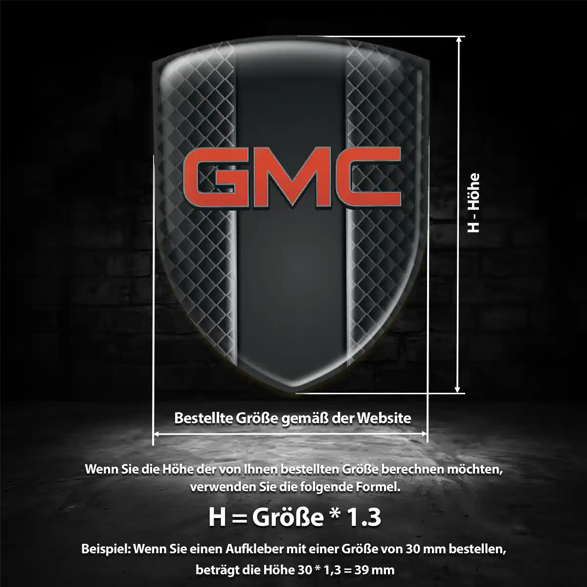 GMC Wappen Aufkleber Auto Hohe Qualität