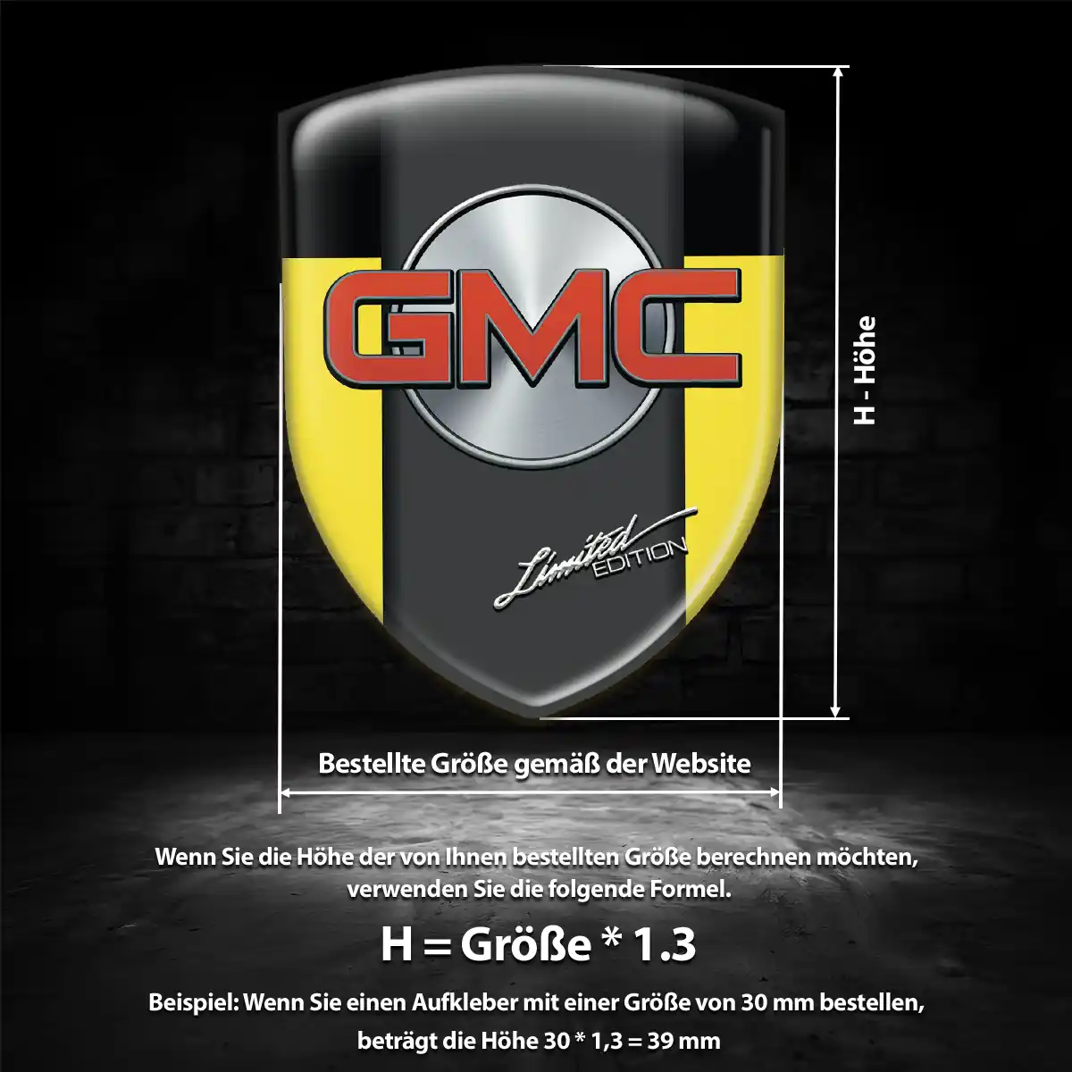 GMC Wappen Aufkleber Auto Interieurdesign