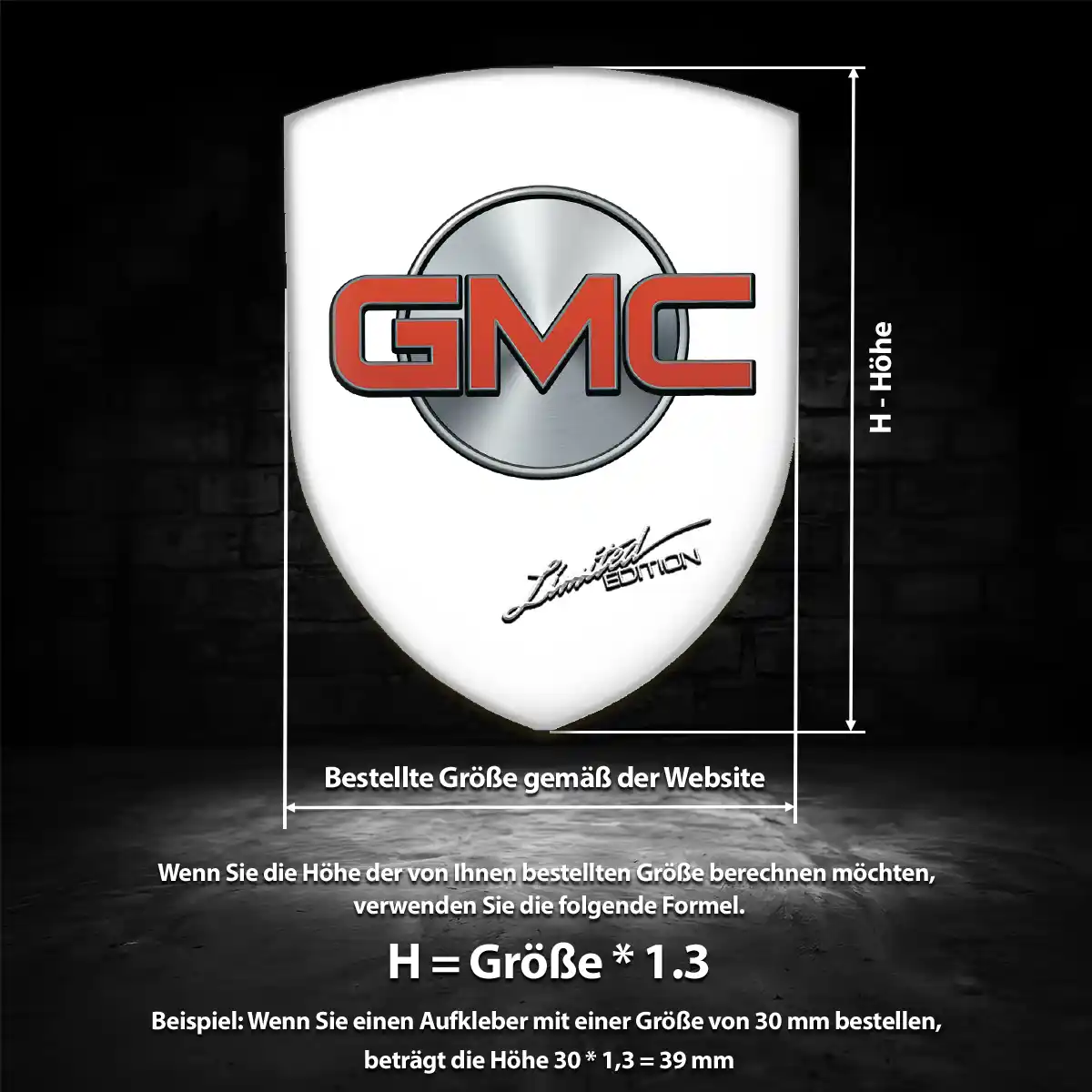 GMC Wappen Aufkleber Auto Markenedition