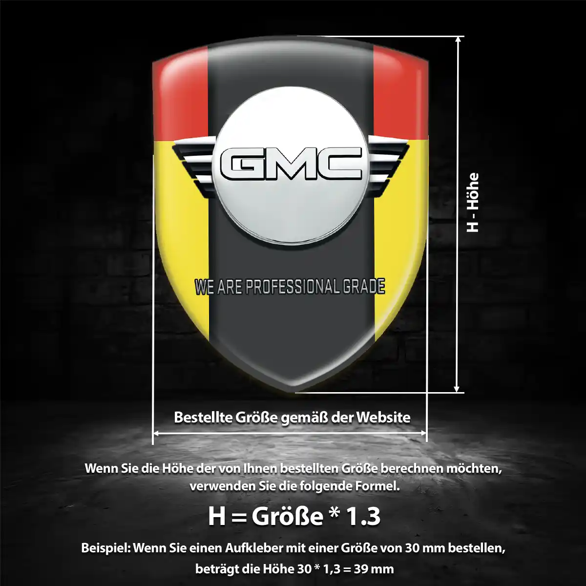 GMC Wappen Aufkleber Auto Premium-Edition