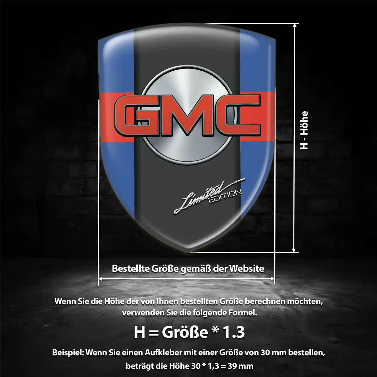 GMC Wappen Aufkleber Auto Premiumqualität