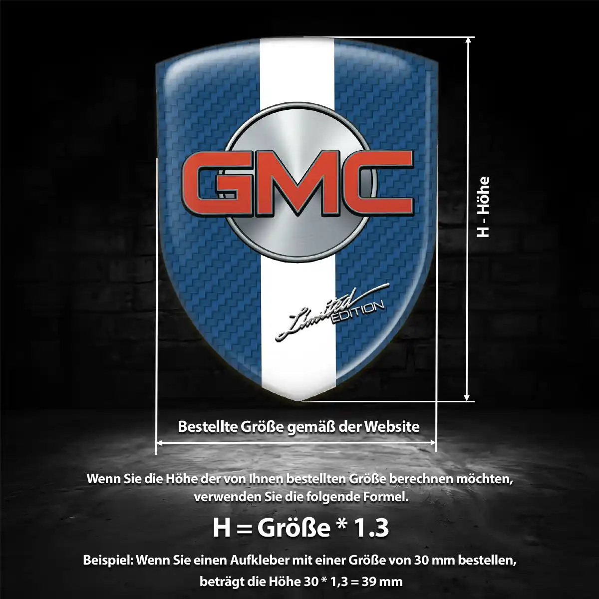 GMC Wappen Aufkleber Auto Tuningfahrzeug