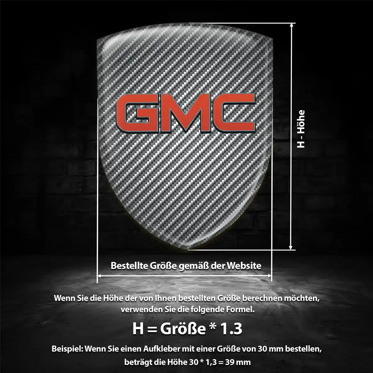 GMC Wappen Aufkleber Elegantes Design