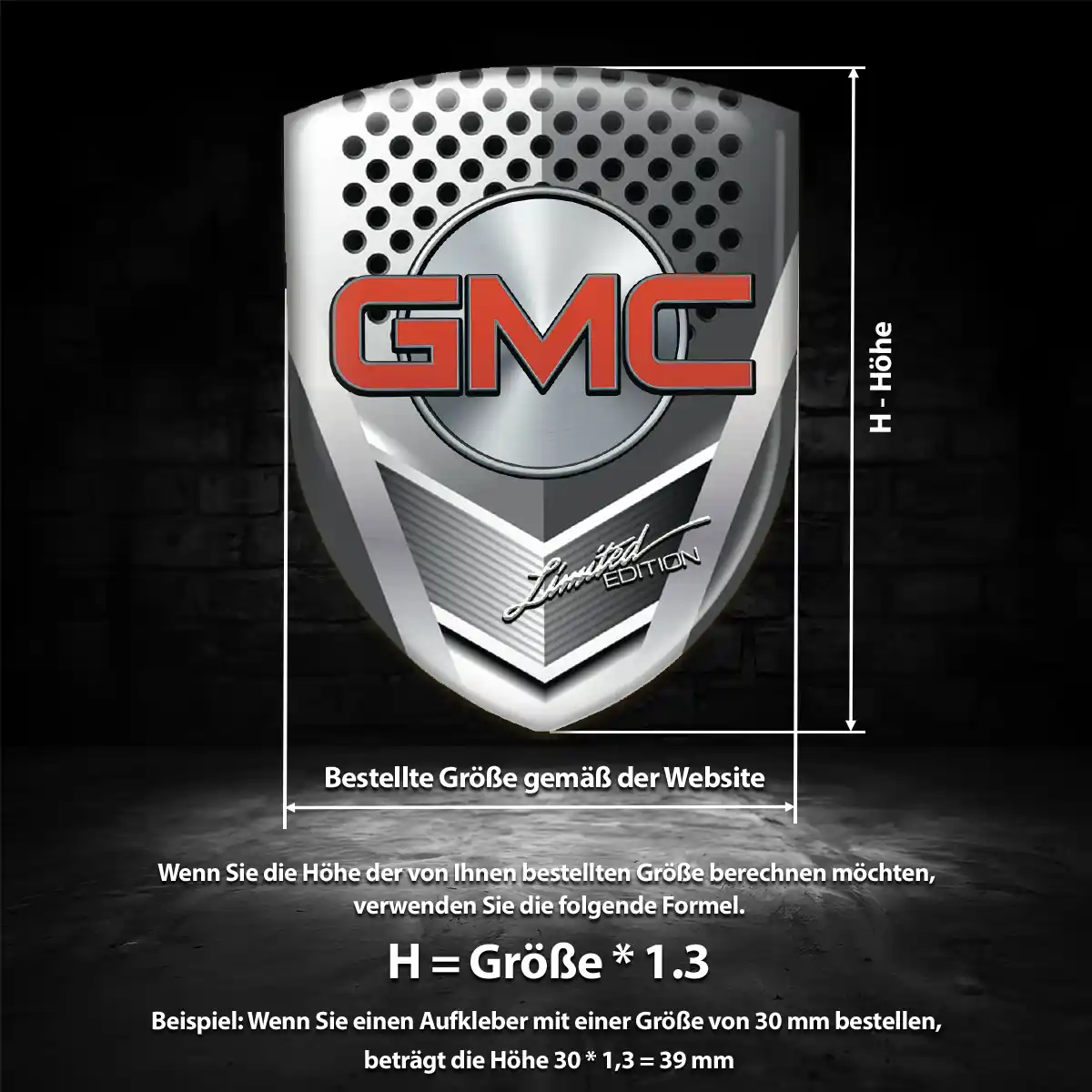 GMC Wappen Aufkleber Emblem Auto Elegantes Design