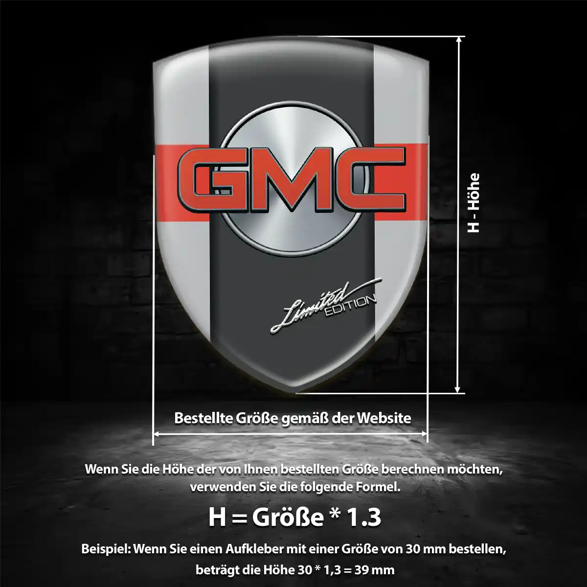 GMC Wappen Aufkleber Emblem Auto Exterieurdesign