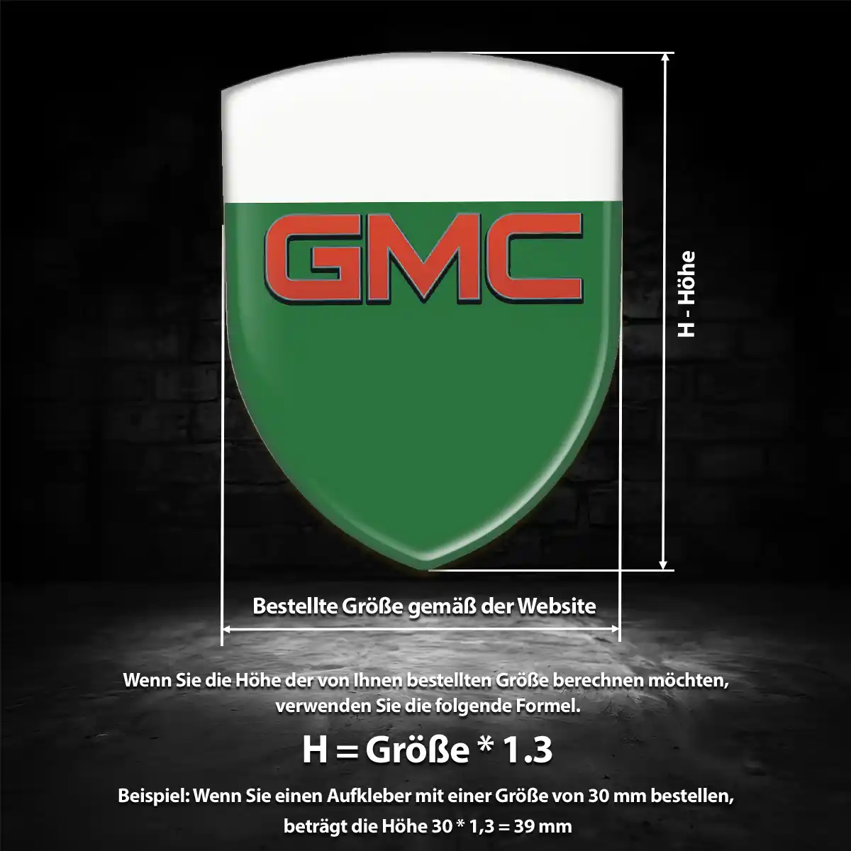 GMC Wappen Aufkleber Emblem Auto Interieurdesign