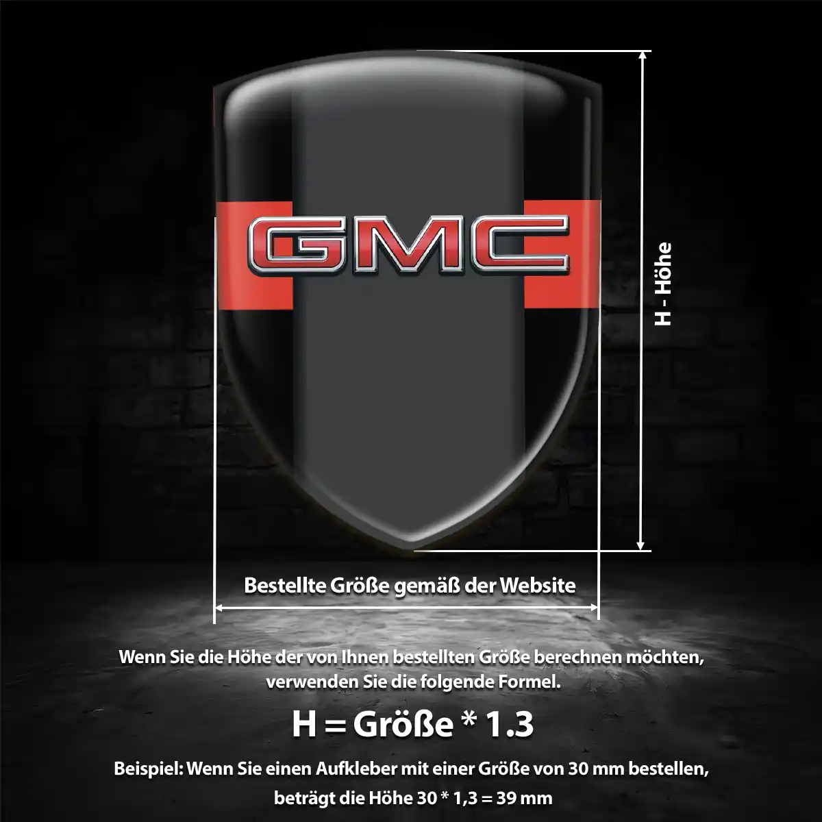 GMC Wappen Aufkleber Emblem Auto Limitierte Auflage