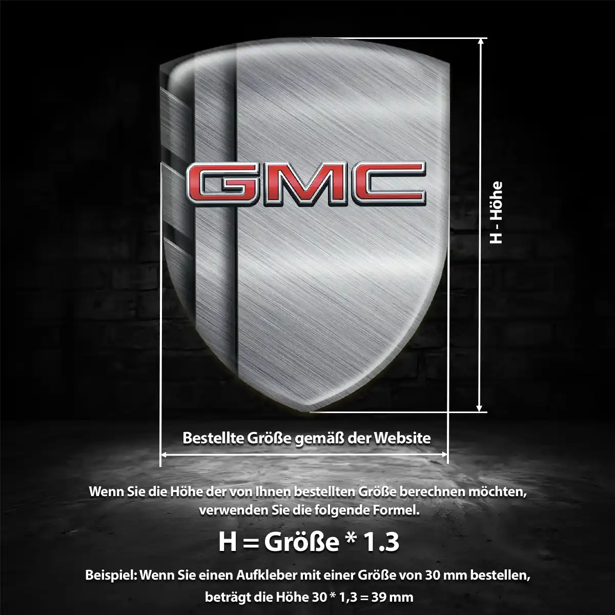 GMC Wappen Aufkleber Emblem Auto Luxus-Edition