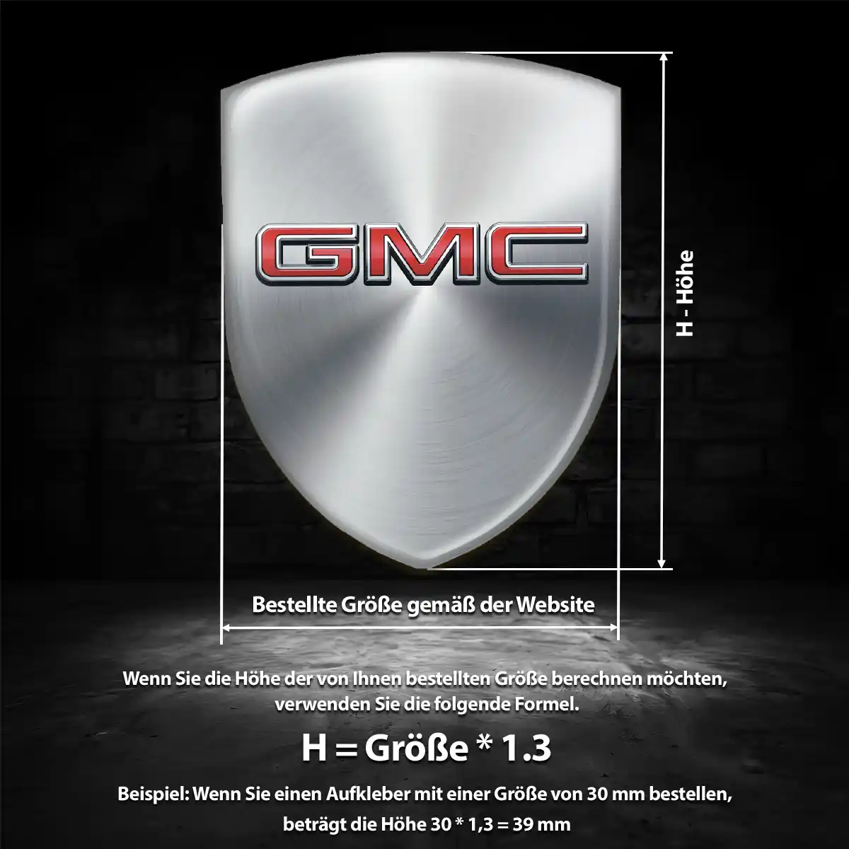 GMC Wappen Aufkleber Emblem Auto Premium-Edition