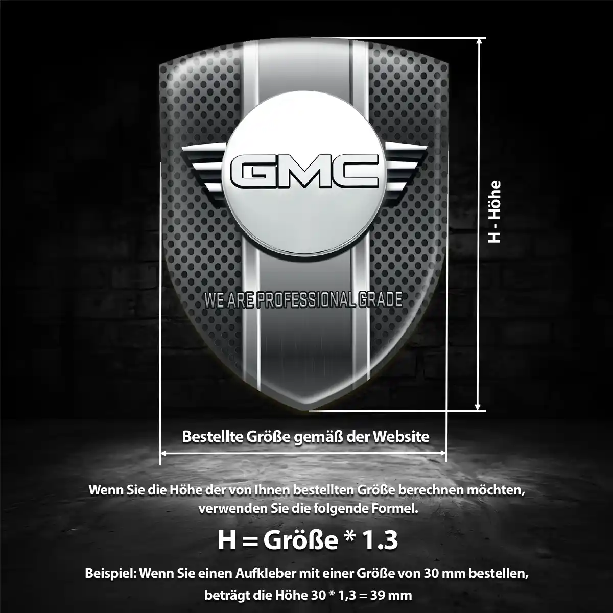 GMC Wappen Aufkleber Emblem Auto Premiumqualität