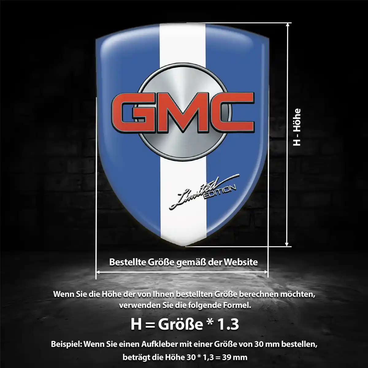 GMC Wappen Aufkleber Emblem Auto Stilvolles Design