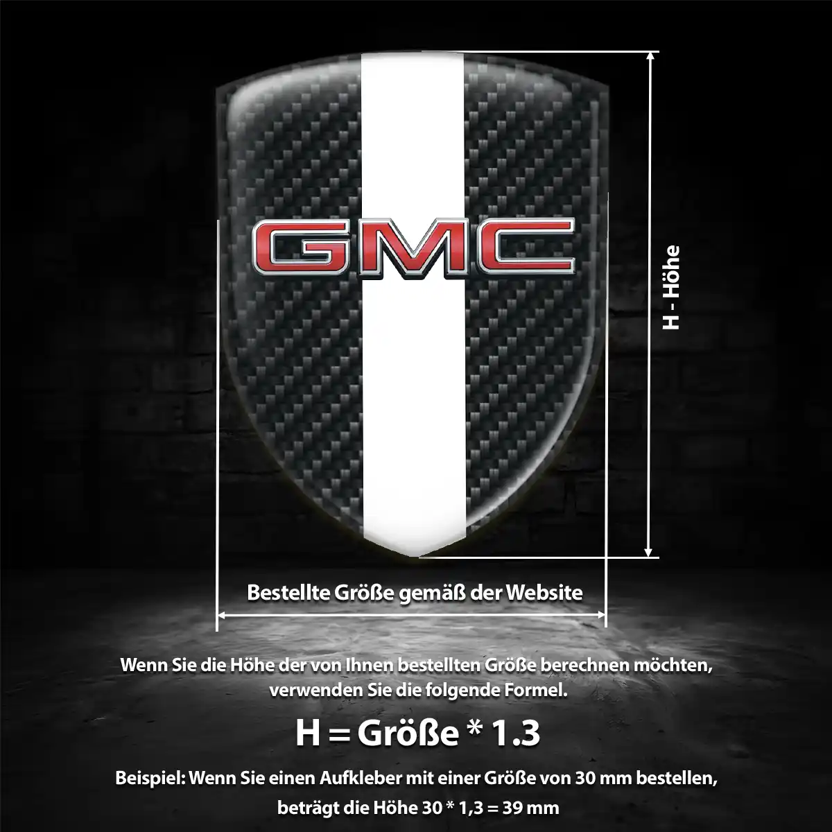 GMC Wappen Aufkleber Emblem Elegantes Design
