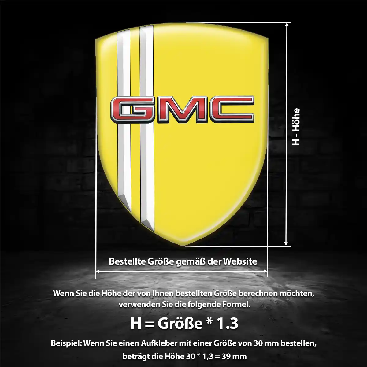 GMC Wappen Aufkleber Emblem Stilvolles Design