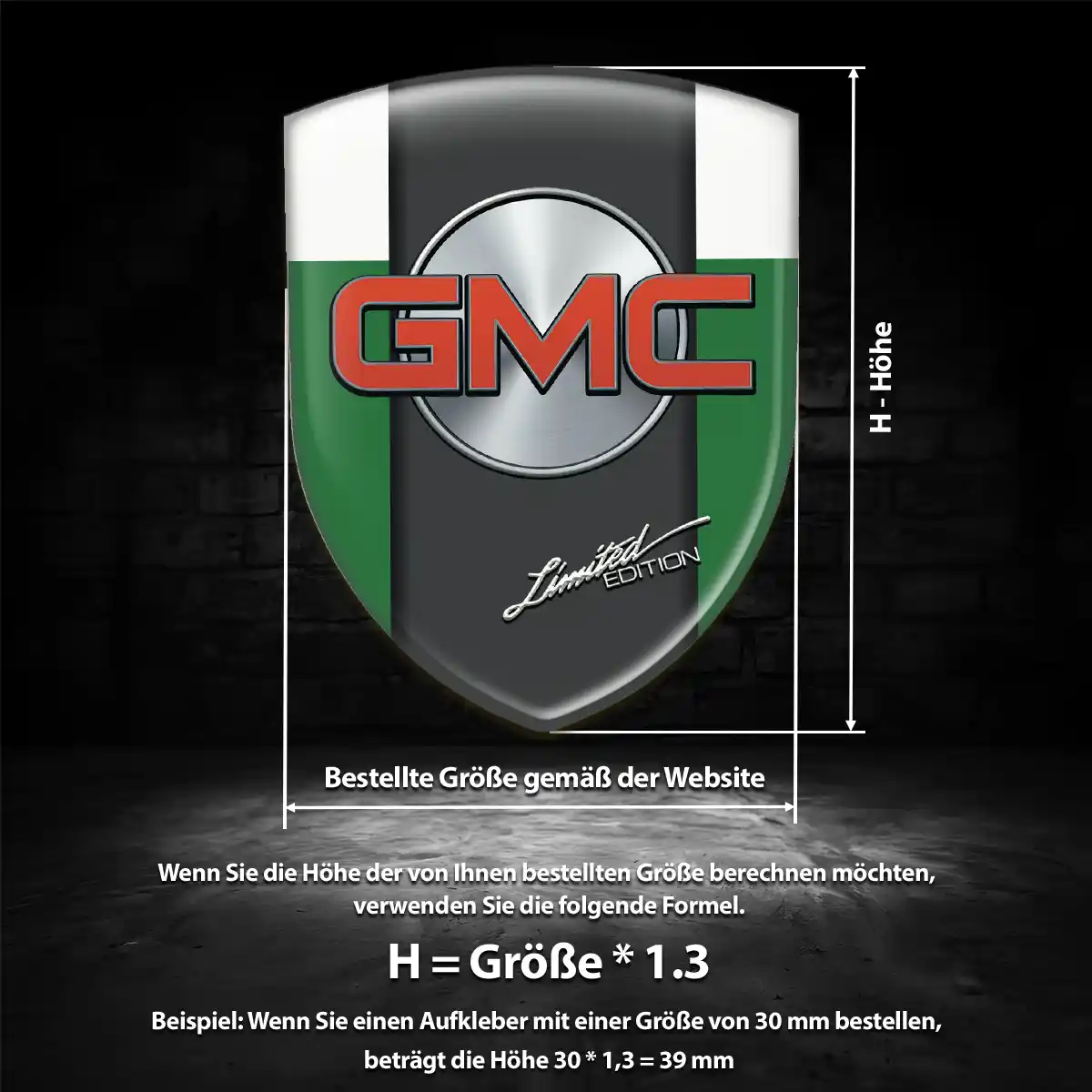 GMC Wappen Aufkleber Exterieurdesign