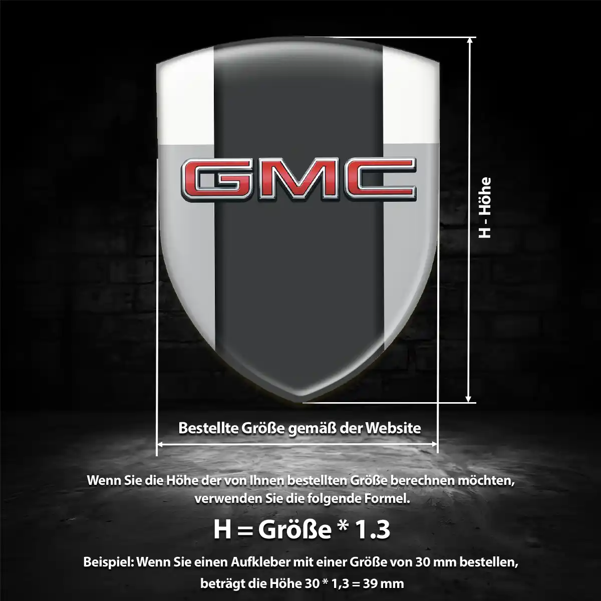 GMC Wappen Aufkleber Hohe Qualität