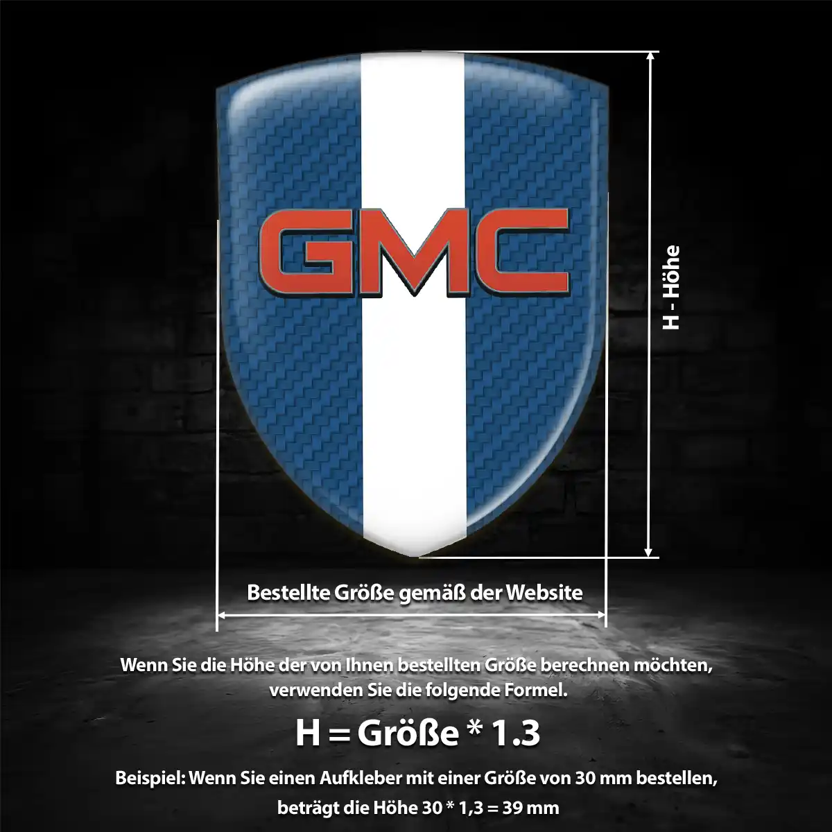 GMC Wappen Aufkleber Luxus-Edition