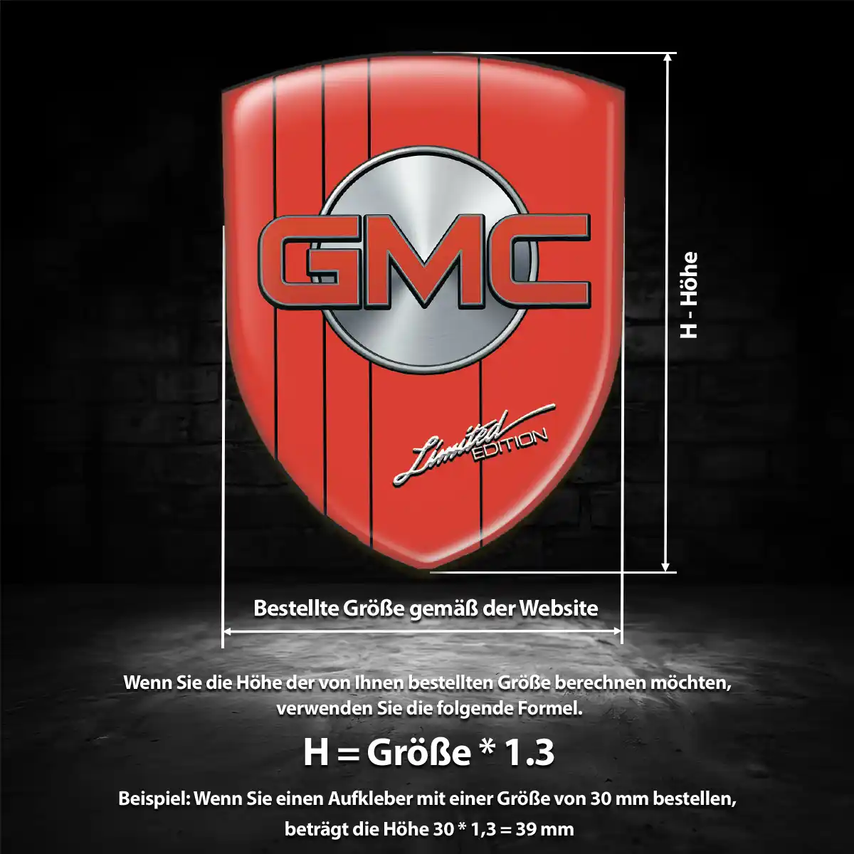 GMC Wappen Aufkleber Premium-Edition