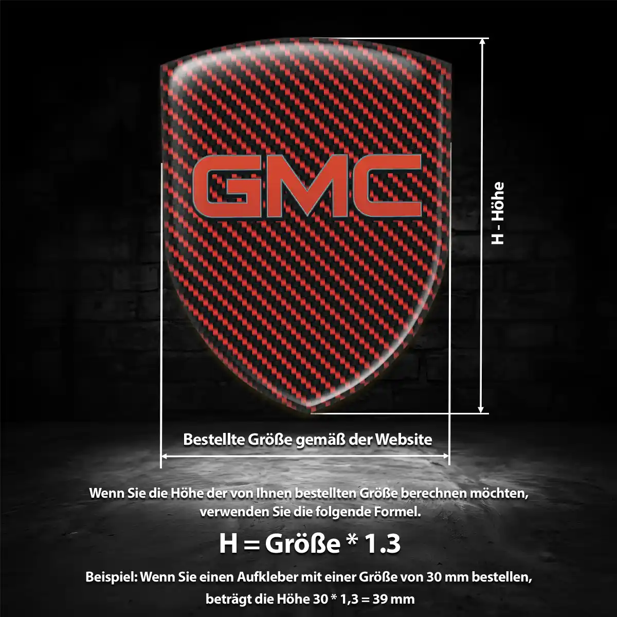 GMC Wappen Aufkleber Premiumqualität