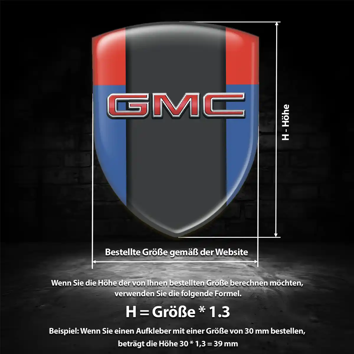 GMC Wappen Aufkleber Stilvolles Design