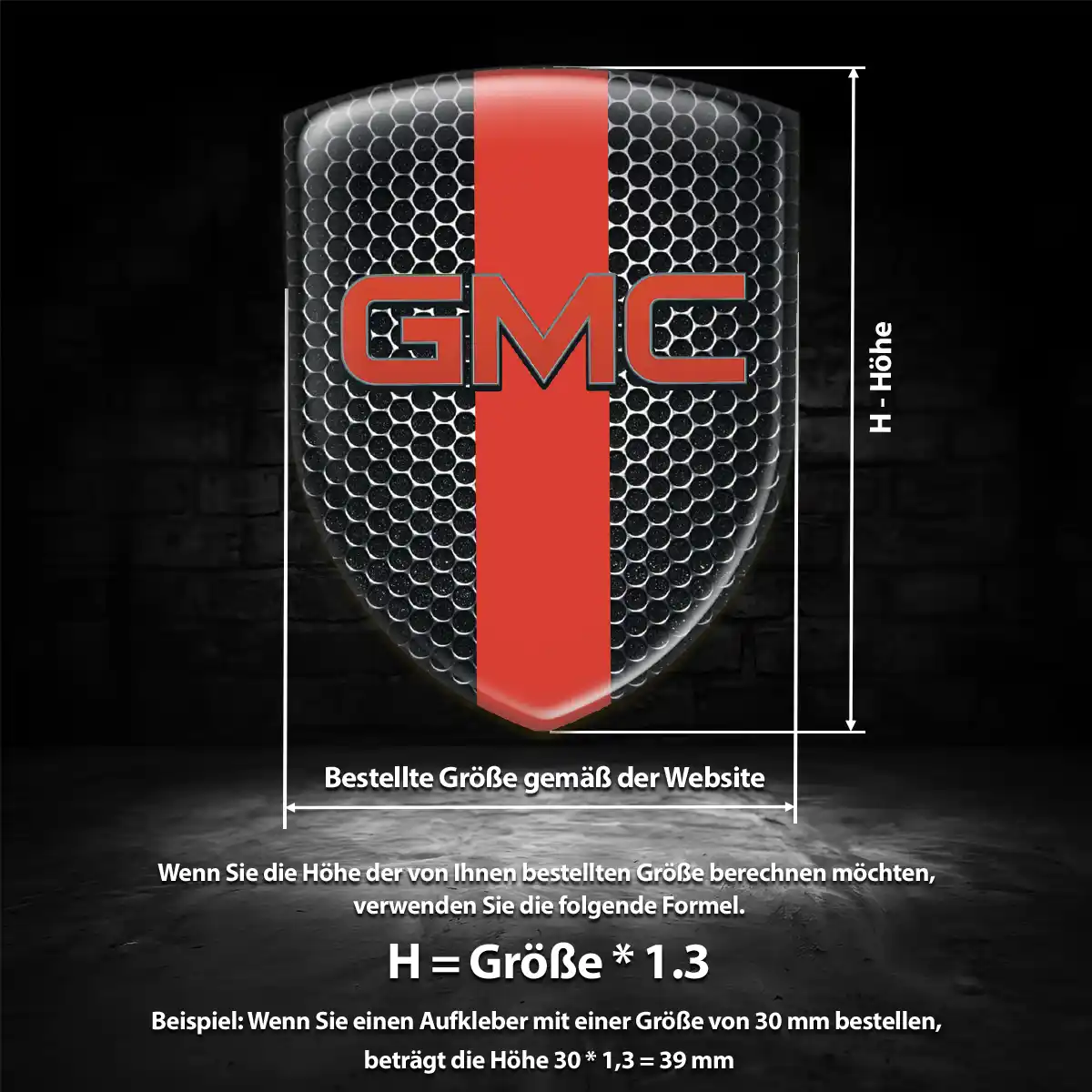 GMC Wappen Emblem Aufkleber Auto Elegantes Design