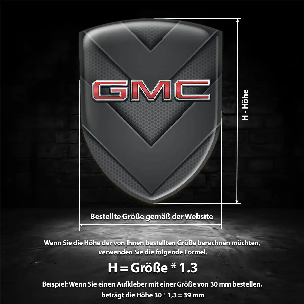 GMC Wappen Emblem Aufkleber Auto Exterieurdesign