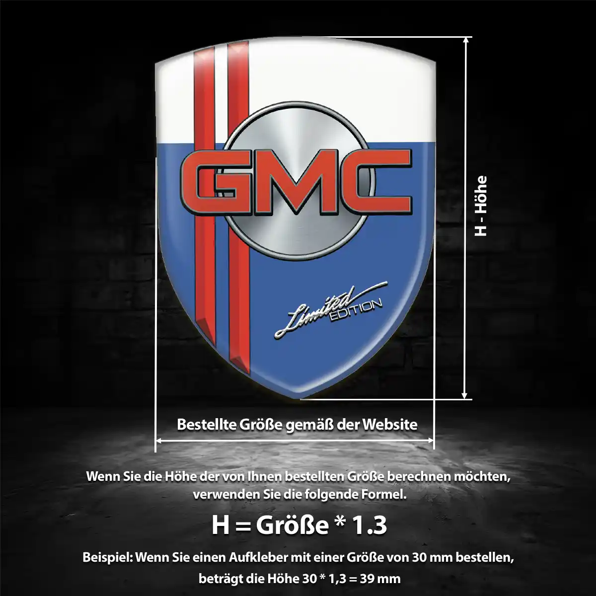 GMC Wappen Emblem Aufkleber Auto Hohe Qualität