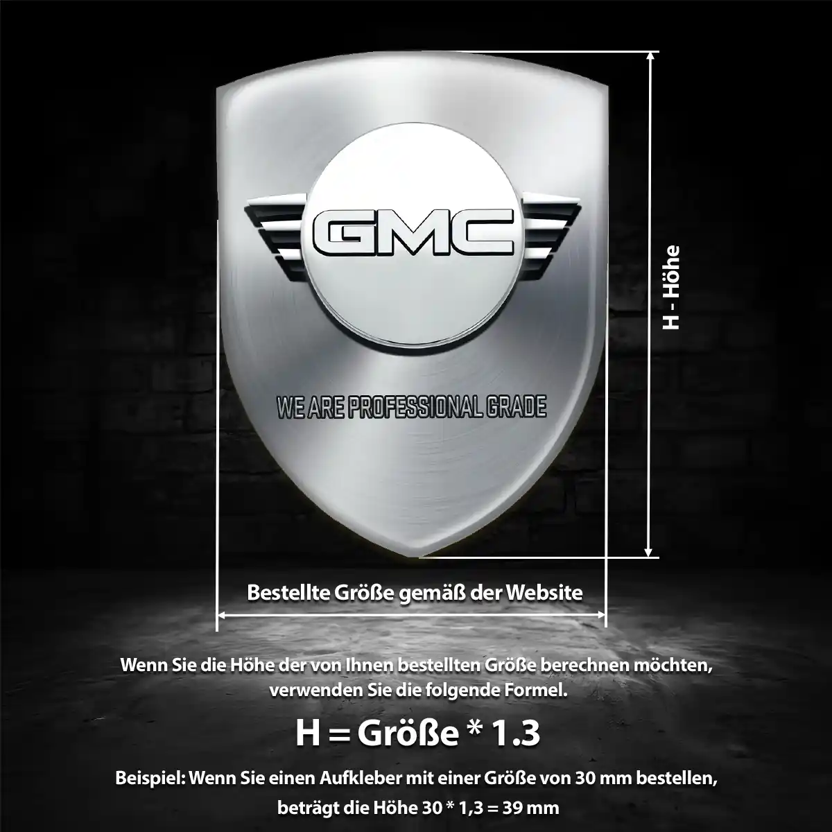 GMC Wappen Emblem Aufkleber Auto Interieurdesign