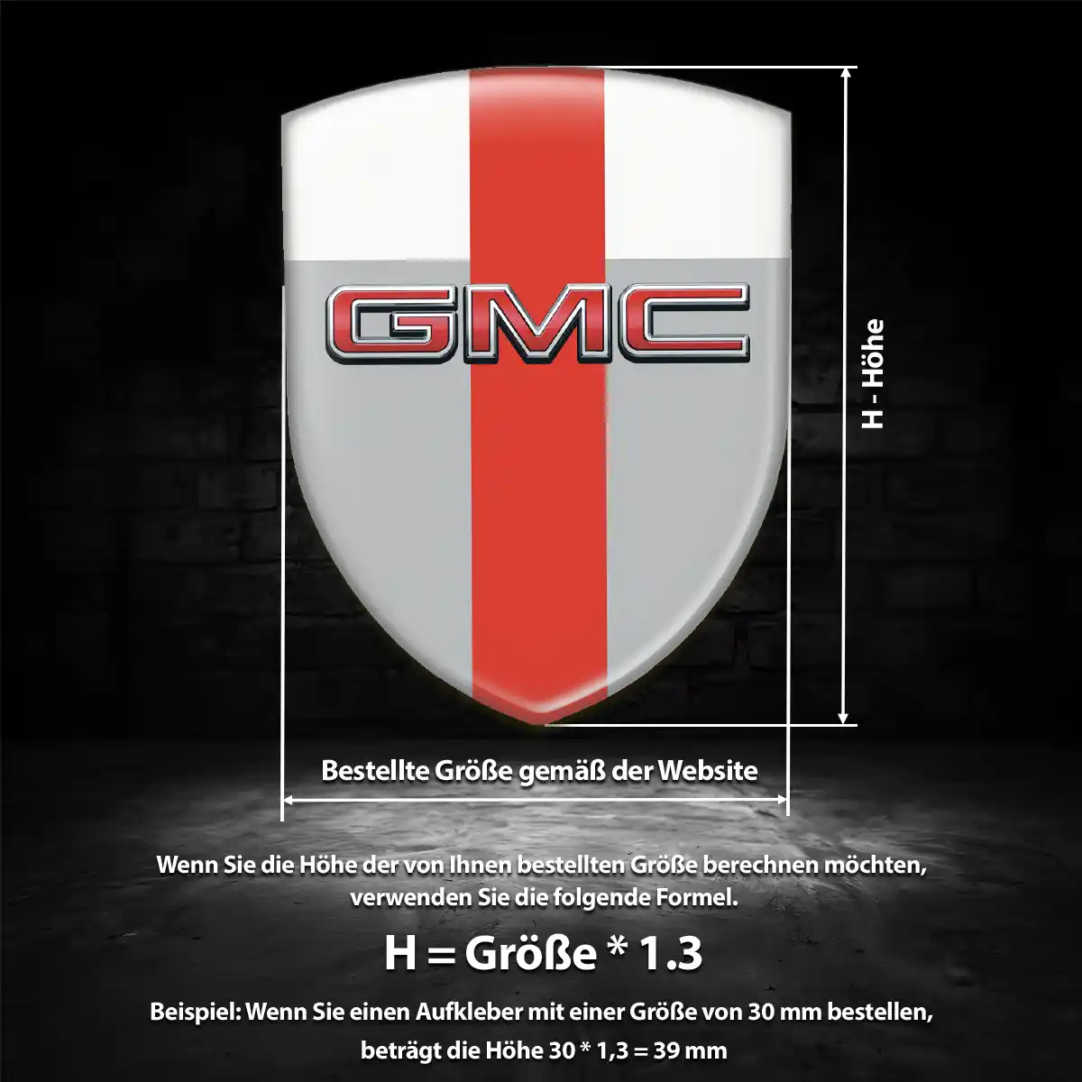 GMC Wappen Emblem Aufkleber Auto Markenedition