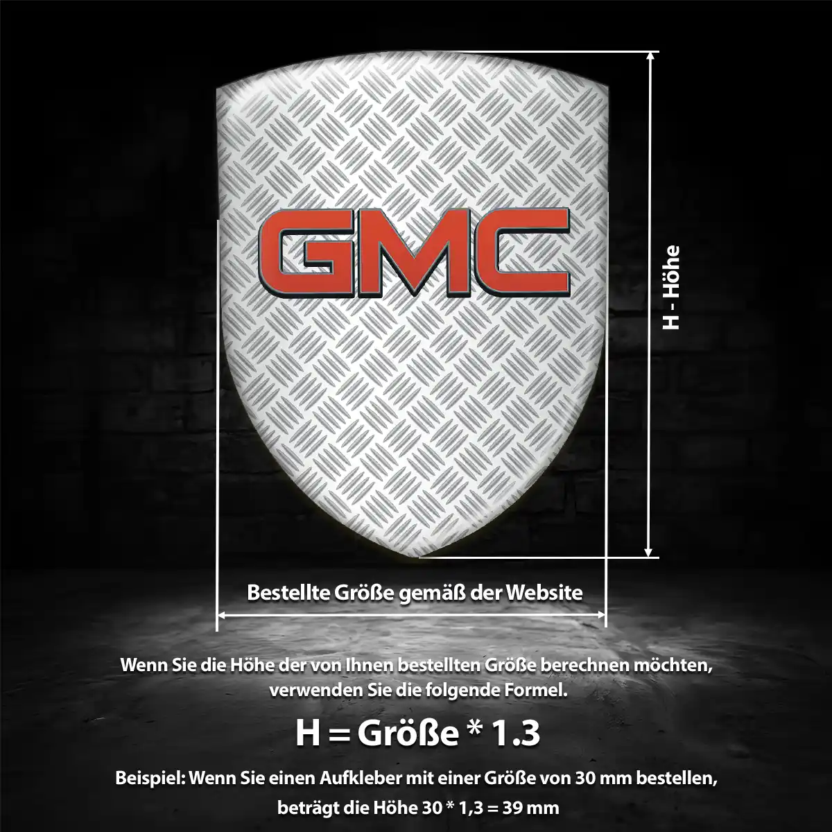 GMC Wappen Emblem Aufkleber Auto Premiumqualität