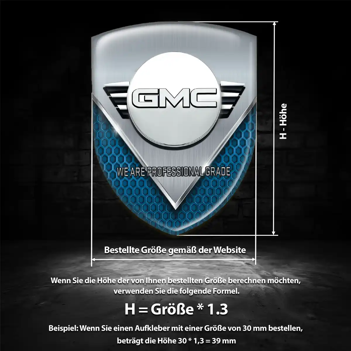 GMC Wappen Emblem Aufkleber Auto Stilvolles Design