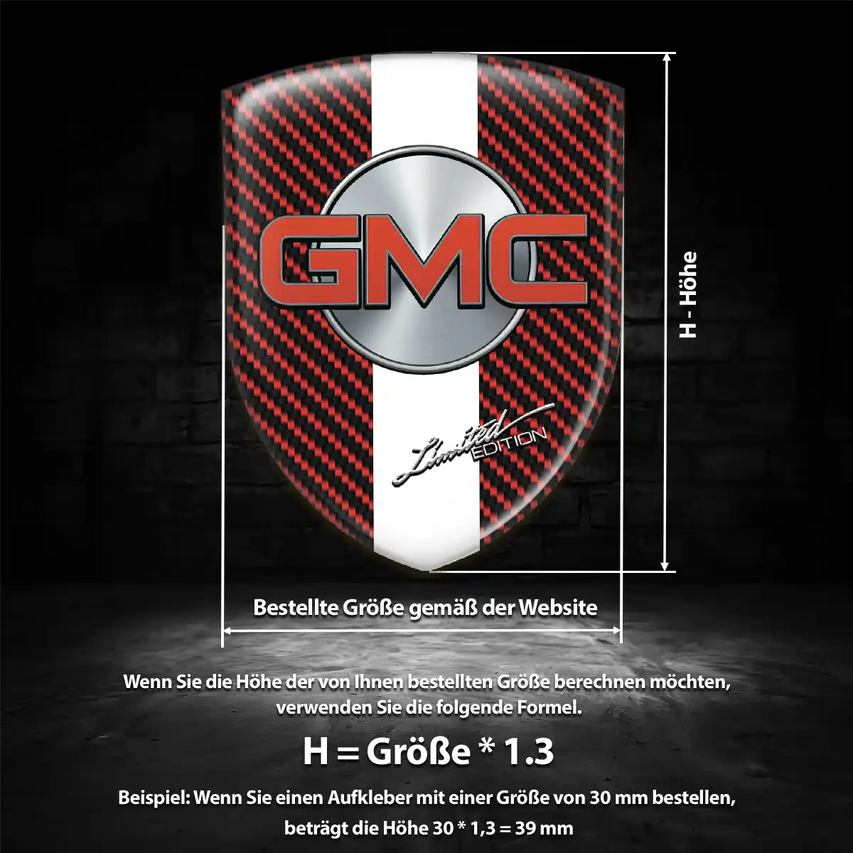GMC Wappen Emblem Aufkleber Edles Design