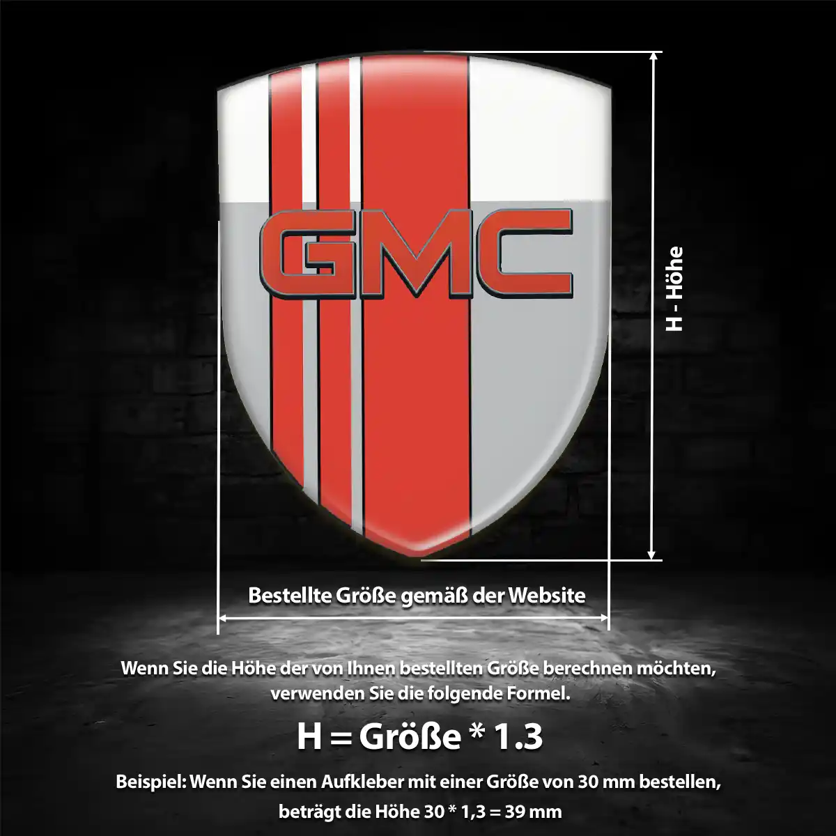 GMC Wappen Emblem Aufkleber Limitierte Auflage