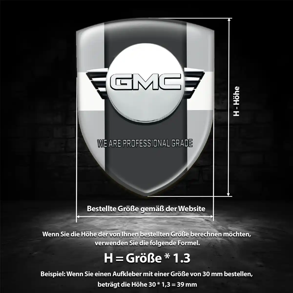 GMC Wappen Emblem Aufkleber Stilvolles Design