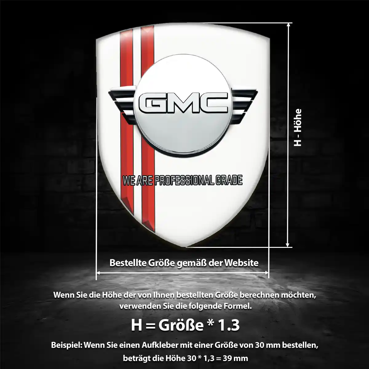 GMC Wappen Emblem Auto Hochwertiges Harz