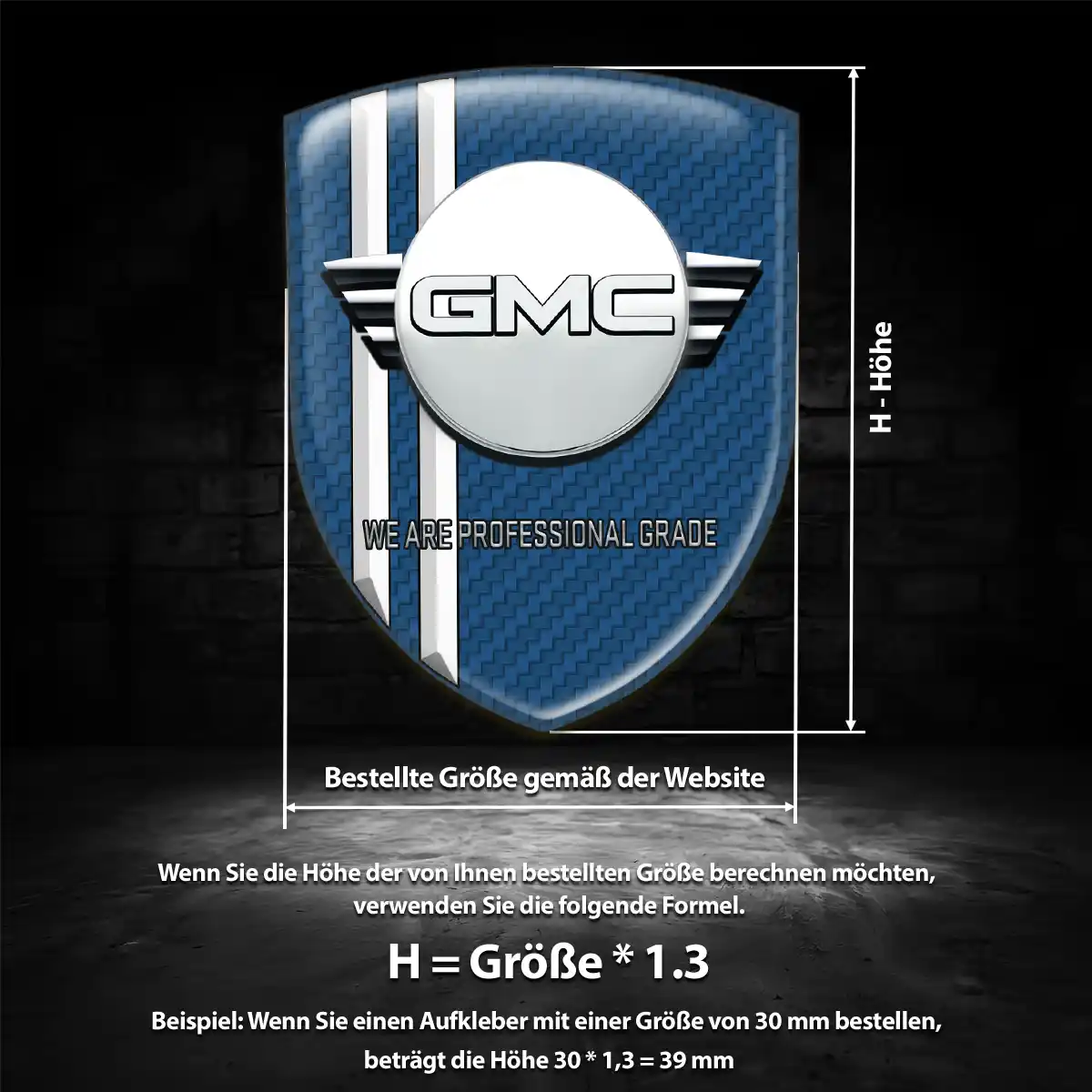 GMC Wappen Emblem Auto Interieurdesign