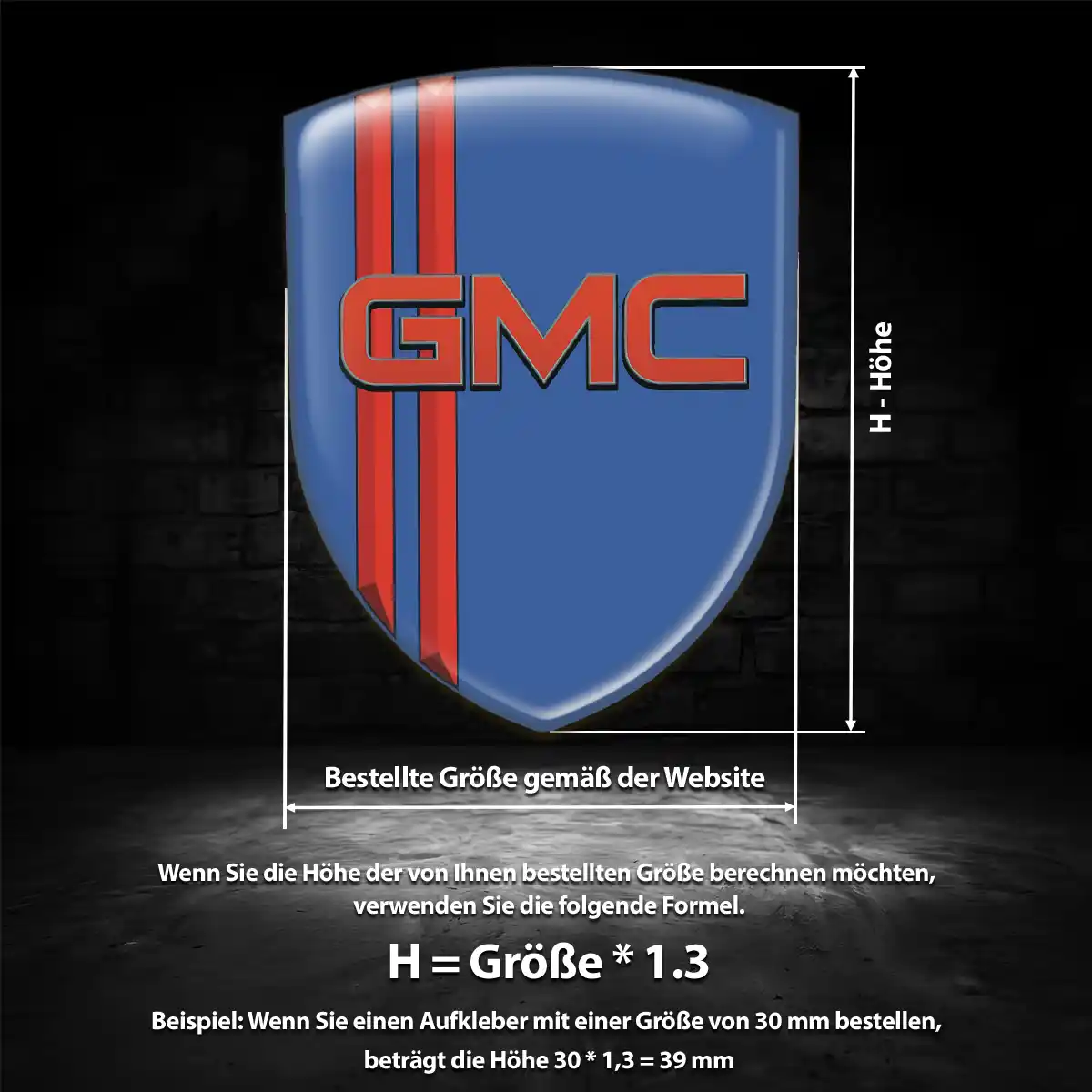 GMC Wappen Emblem Auto Limitierte Auflage