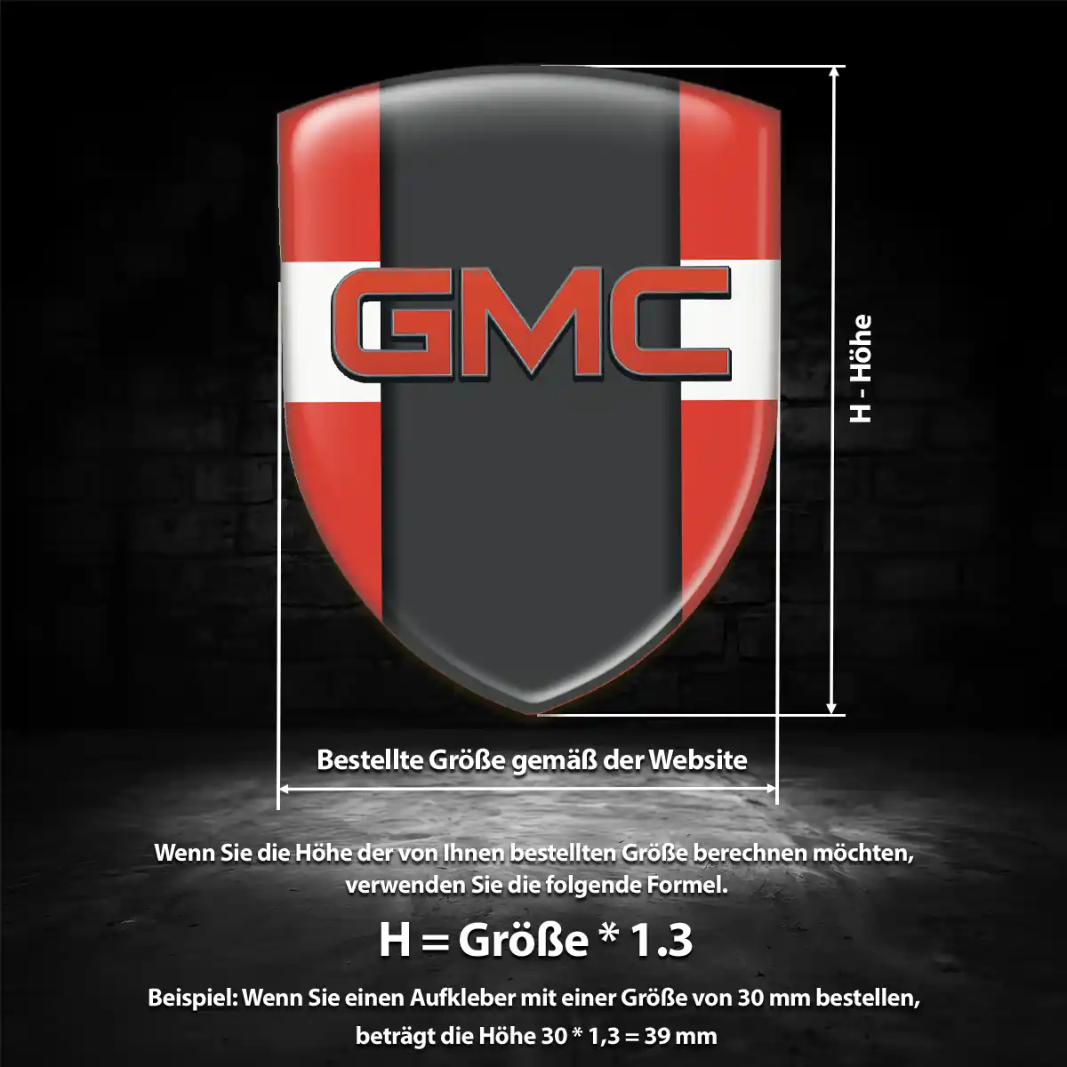 GMC Wappen Emblem Auto Premium-Edition