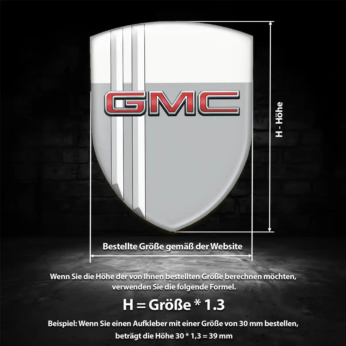GMC Wappen Emblem Auto Premiumqualität