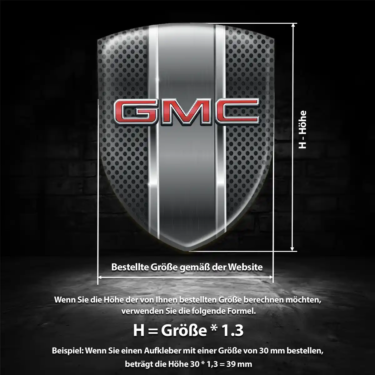 GMC Wappen Emblem Auto Tuningfahrzeug
