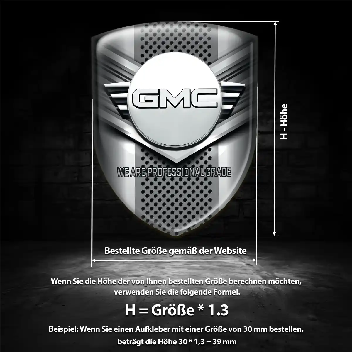 GMC Wappen Emblem Exterieurdesign