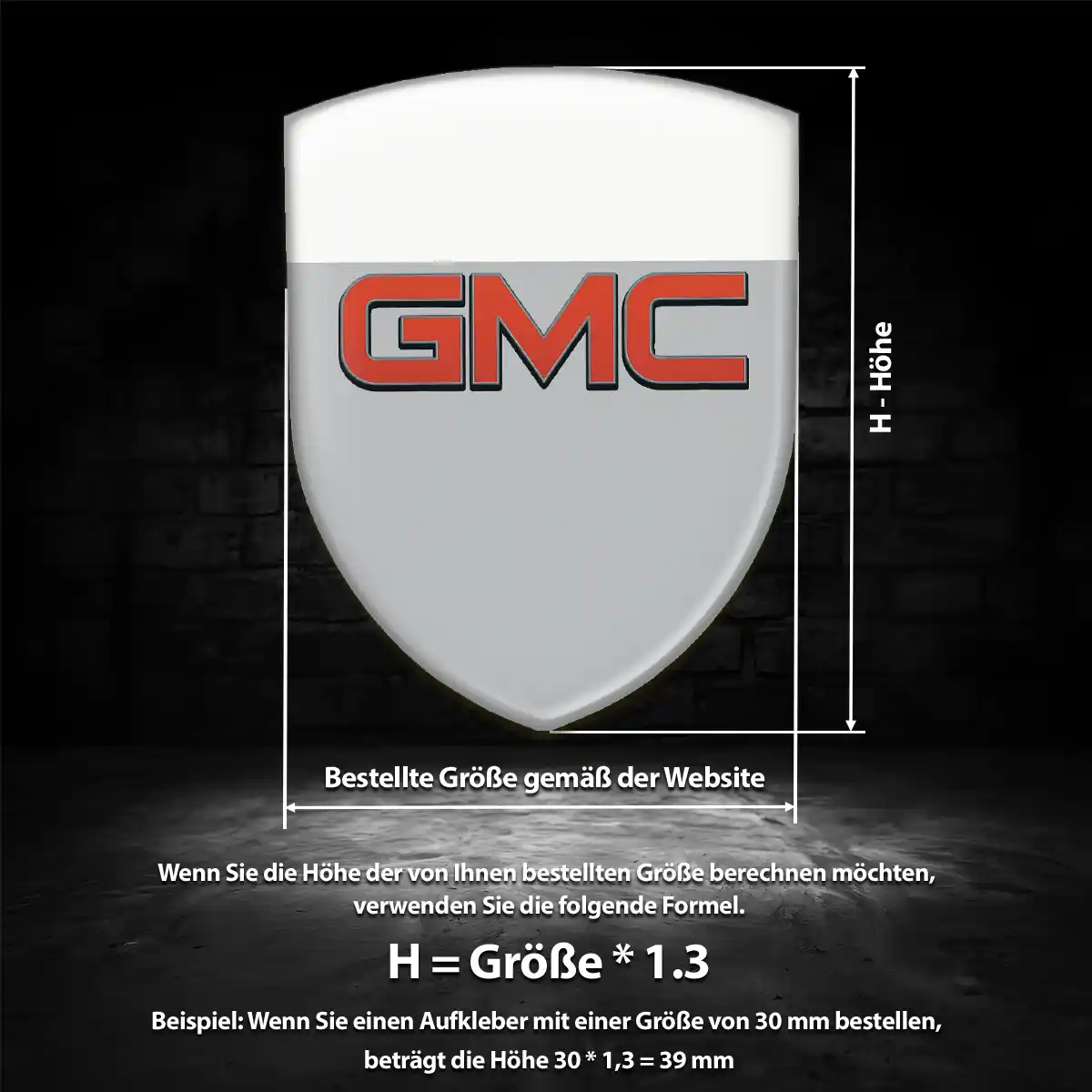 GMC Wappen Emblem Hochwertiges Harz