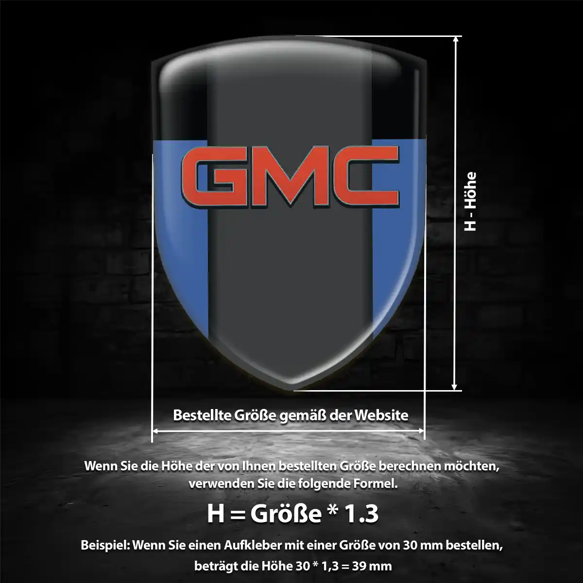 GMC Wappen Emblem Stilvolles Design