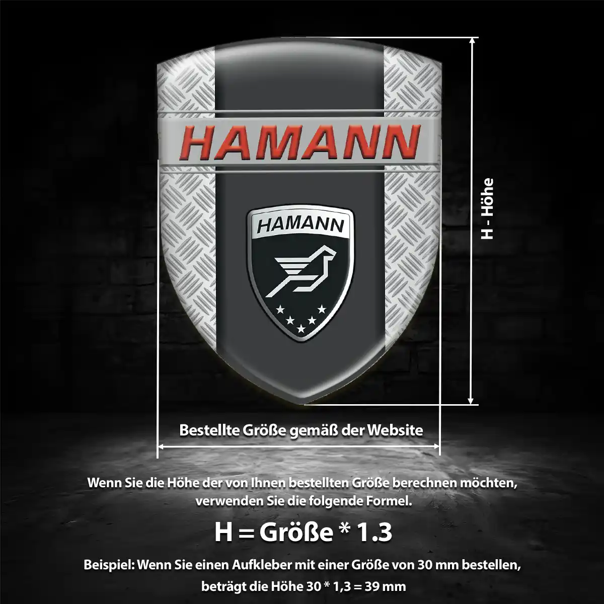 Hamann 3D Gel Aufkleber Anspruchsvolles Design
